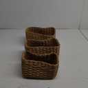 paper rope storage baskets organizing container bins shelves- 3Pcs