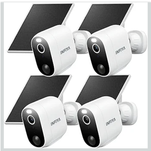 Security Cameras Wireless Outdoor-Solar&Battery Powered 2K 2.4G Cameras for Home Security, Instant Alert, AI Human Detection, Color Night Vision, 2-Way Talk, SD Storage, Work with Alexa, Z1 4P