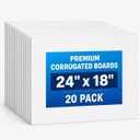 20 Pack 18 x 24 in Corrugated Plastic Sign Blanks, 4 mm White Double-Sided Landscape Yard Sign Boards, Waterproof Sheets for Garage Sales, Open Houses, Parties, DIY & Crafts