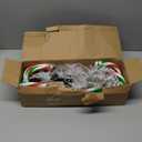 10 in 1 Christmas Candy Cane Snowflake Lights with Stakes, 16Inch 8 Modes Christmas Candy Cane Pathway Marker Lights with Timer for Xmas Walkway Yard Lawn Outdoor Decor (Red, Green, White)