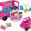 Fisher-Price Little People Barbie Toddler Toy Cupcake Truck Musical Playset with 9 Pieces for Pretend Play Kids Ages 18+ Months