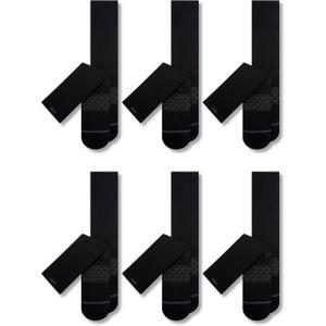 Pair of Thieves Men's Athletic Cotton Crew Socks - 6 Pack Cushioned Comfort Socks for Sports, Work & Casual Wear (Black)