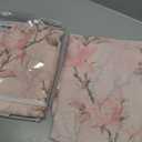 SMILE WEAVER Blush Pink Sheer Curtains 84 inch Length for Living Room,Floral Curtains Light Filtering Voile Linen Textured Rod Pocket Semi Sheer Window Drapes for Bedroom/Kitchen,2 Panels, 52"W x 84"L