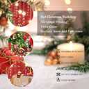 Red Christmas Backdrop Xmas Tree Shining Stars Gold Ball Santa Claus Photo Background Holiday Family Christmas New Year Birthday Party Decoration 7x5FT