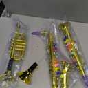 3 Pcs Kids Instruments Musical Toy Saxophone Trumpet Clarinet with 8 Color Coded Keys Educational Teaching Songs Gifts for Boys Girls Children Toddler Beginner Birthday Concert Party(Gold)