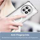 OnePlus 13 Case Clear Compatible with MagSafe, Built-in Magnetic Ring Slim Rugged Bumper Cover Shockproof (Clear)