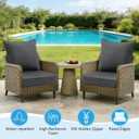 Outdoor Deep Seat & Back Cushion Set (2-Pack), 24 x 24 Inch Water Repellent and Fade Resistant Patio Furniture with Removable Cover for Outside Sofa Couch, Charcoal