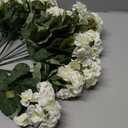 Uqueeten Artificial Flowers for Outdoors Artificial Geranium, Fake Flower White Geranium Artificial Plant Home Decor, Silk Geraniums Realistic Outdoor Flower Fake Plant Decoration 14.4" (White) 8PCS