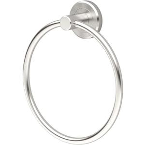 Gatco 4292 Latitude II Towel Ring | Modern Hand Towel Holder for Bathroom | Stylish Decorative Hardware, Heavy Duty Metal, EZ Ancor Mounting | Satin Nickel