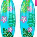 Luau Inflatable Surfboard for Beach Inflatable Surf Board Luau Decoration Tropical Pool Surfboard Float for Surf Hawaiian Theme Summer Sea Party