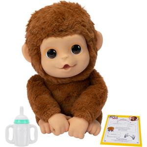 Little Live Pets My Baby Monkey Mango, 50+ Sounds and Reactions, Plush Interactive Monkey Toy Set with Accessories, Interactive Pets for Kids Ages 4+