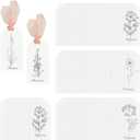Beeveer 100 Pcs Acrylic Place Cards Wedding Blank Arched Frosted Clear Wedding Reserved Signs for Chairs Acrylic Name Tag Seat Label with Ribbon for Table Setting Numbers Guest Names Dinner Parties