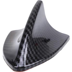 Possbay Carbon Fiber Look Black Car Shark Fin Antenna with Adhesive Tape ABS Plastic Universal Fit Decorative Cover Accessories (Carbon Fiber Look)