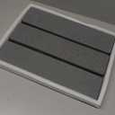 SYIPO Stone Bath Mat - Non-Slip Foldable Diatomite Bath Mat 23.6 x 15.3, Super Absorbent & Quick Drying Bathroom Mat | Easy to Clean Shower Floor Mat, Dark Gray