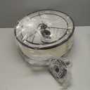 BUXVRCS Semi Flush Mount Ceiling Light Fixture, Modern Light Fixtures Ceiling Mount with Fabric Shade, 3-Light Double Drum Lighting Fixtures Close to Ceiling Light for Bedroom (Black)