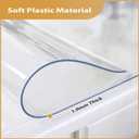 30x60in Clear PVC Table Protector 1.9mm Waterproof Cover