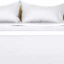TEXAS LINEN CO. 100% Egyptian Cotton King Snow White Sheet Set - 1000 Thread Count 4 PC Cotton Sheets for King Size Bed, Soft, Cooling Extra Long Staple Luxury Hotel Sheets - Fits Upto 18