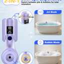 Bath Jet Spa for Tub, 10400mAh Rechargeable Bathtub Jet with Smart Temperature Sensor & LED Display, Portable Jet Spa with Bubble/Jet Mode & Adjustable Speed, IPX8 Waterproof for Daily Home Spa