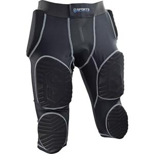Sports Unlimited 7 Pad Integrated Adult Football Girdle for Men - Flex Thigh Pads - Girdle for Football, Small, 59.99