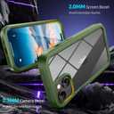 ANB for iPhone 14 case & iPhone 13 case,Soft Silicone and Clear Hard PC Back 3in1 Full Body Shockproof Heavy Duty Military-Grade Drop Protection Cover, 6.1 inch (Green)