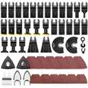 AIFICUT 98Pcs Oscillating Saw Blades Kits Cutting for Wood Plastic Metal Multi Tool Blades Oscillating Tool Blades with Sanding Pads Sandpapers Kits Fit Dewalt Ryobi Milwaukee Rockwell Fein Makita