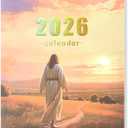 2 x 2026 calendar-wall calendar January-December Calendar Bible Theme wall calendar 11.7 x 8.2 Wall Calendar ffor Office Home Planning & Organizing