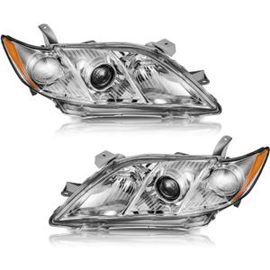 WEELMOTO Anti-Fogging Headlights Assembly for 2007-2009 Toyota Camry, Headlights for 2007 2008 2009 Toyota Camry US Version Replacement Headlamp