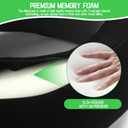 REDOFFTravel Pillow for Neck Support, Memory Foam Neck Pillow for Airplane, Car, Office - Adjustable Strap with Magic Tape, Breathable & Portable with Storage BagIt's Good to give Gifts.Black