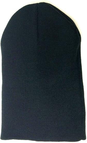 Solid Blank Long Cuffed/Uncuffed Knit Beanie Skull Cap
