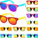 18 Pack Kids Sunglasses Bulk Party Favors for Kids 4-8-12 80s Style Neon Sunglasses with UV400 Protection Goodie Bag Stuffers Pool Party Favors Decorations end of Year Student Gifts for Boys and Girls