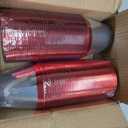 9oz Plastic Cups, 100pcs Elegant Red and Clear Plastic Cups, Red Rimmed Disposable Cocktail Glasses Fancy Disposable Cup Drinking Tumblers 9oz Cup for Wedding Party