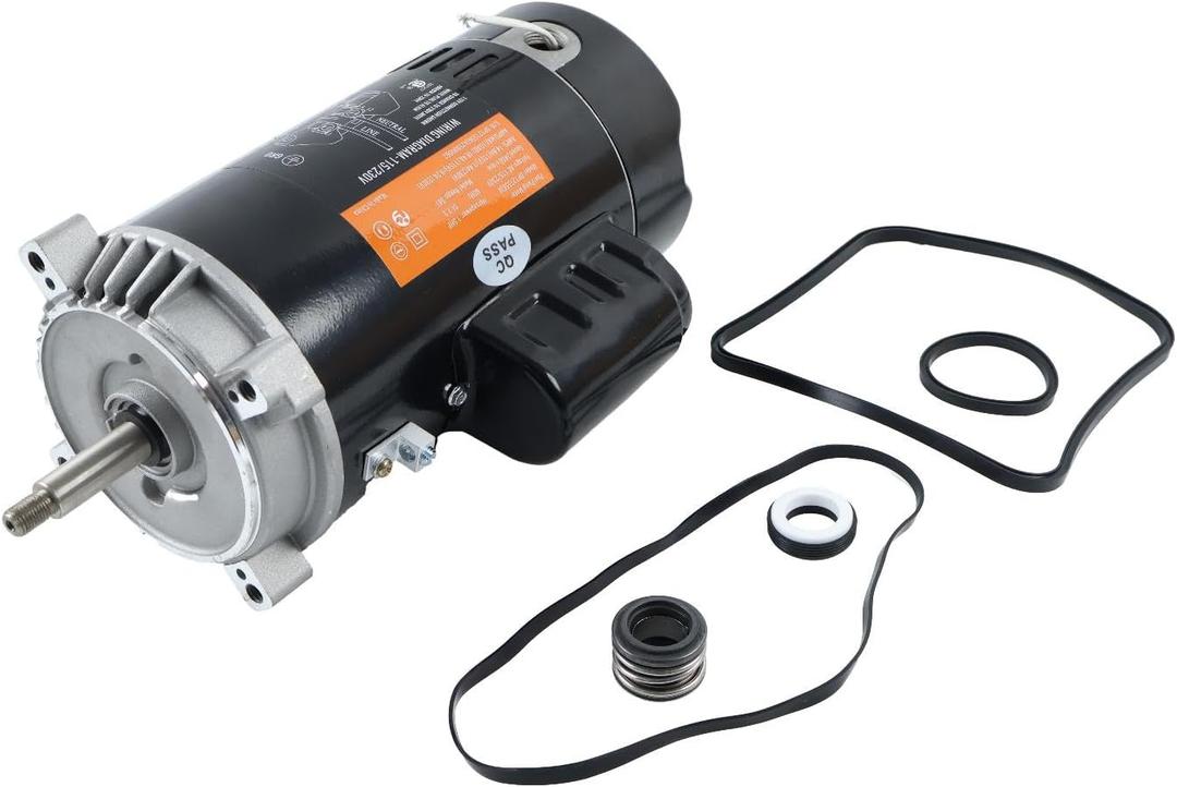 UST1152 SP2610X15 1.5 HP Swimming Pool Pump Motor | 3450 RPM, Dual Voltage 115/230V, 56J Flange Mount, with Seal Kit
