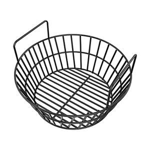 Charcoal Ash Basket for Large Big Green Egg Grill, Heavy Duty Porcelain Steel Fire Basket also Fits Kamado Joe Classic, Compatible with Pit Boss, for Louisiana Grills, for Primo Kamado Grill, Fits Large Grill Dome