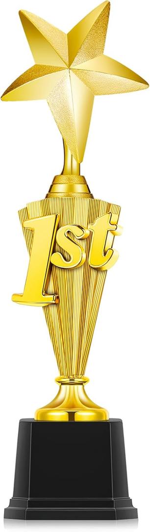 1st Place Trophy First Place Award for Sports Tournament Funny Gold Winner Trophy Cup for Football Soccer Competitions Reward Ceremony