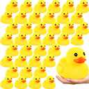 Deekin 10 Pcs 5 Inches Large Yellow Rubber Ducks Bulk Large Duck Squeak Rubber Bathtub Floating Bath for Birthday Party Decoration Gift Swimming Pool (5 Inch)