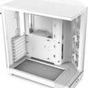 NZXT H6 Flow | CC-H61FW-01 | Compact Dual-Chamber Mid-Tower Airflow Case | Panoramic Glass Panels | High-Performance Airflow Panels | Includes 3 x 120mm Fans | Cable Management | White