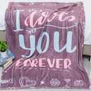I Love You Blanket Gifts for Women Girls Cozy Throw Wedding Anniversary, Valentine's, Mother's Day, Christmas, Birthday Gift for Mom, Girlfriend, Wife, Daughter, Friend, Sister (Brown, 50“x60")