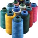 12 Color Sewing Machine Thread 40S/2 2500 Yard Per Overlock Cone Polyester Sewing Threads for Sewing Quilting Machines, DIY Sewing, Hand Embroidery, Serger