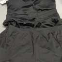 Caracilia Womens Golf Tennis Dress 2 Piece Sets Polo Neck Sleeveless Workout Athletic Summer Mini Dresses with Shorts Pockets (Medium, Black)