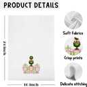 Chinoiserie Christmas Topiary Tree Kitchen Towels, Christmas Staffordshire Dogs Dish Tea Towel for Kitchen, Grandmillennial Xmas Decorative Hand Towels for Bathroom, 16x24 Inches Set of 2