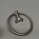 NearMoon Bath Towel Ring, Bathroom Hardware Accessories-Thicken Stainless Steel Hand Towel Holder for Bathroom, Modern Round Towel Hanger Wall Mounted (Brushed Nickel, 1 Pack)