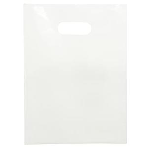 Choice Marts 100 White Bags for Small Business 1.5Mil Thick 9"x12" Great For Merchandise And Retail Extra Glossy White Gift Bags With Handles