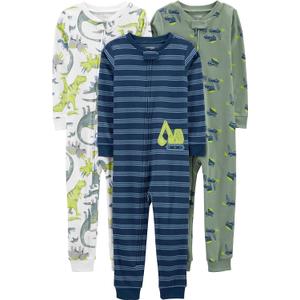 Simple Joys by Carter's Kids' 3-Pack Snug Fit Footless Cotton Pajamas (4T)