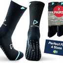 PRO SOCK Grip Socks 2.0 2 pack Size 10-12 Color Black