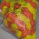 5 PC - 4.5 feet Marigold Garland | Indian/American Wedding Party Mantle Decoration | Faux Garlands Wedding Garland | Diwali Decoration | Spring Bush Floral | (Yellow Orange)