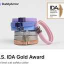 Safety Cat Collar - U.S. IDA Gold Awarding Design, Stretch Elastic Quick Release, Non Breakaway - Light Weight for Kitten, Neck Fit 7.8'-15.7' for All Small Large Cat,M(Sierra Blue)