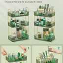 SONGMICS Makeup Organizer, 3-Tier Skincare Organizer Countertop, Customizable, 2 Types of Accessories, Jewelry Holder, for Vanity, Bedroom, Bathroom, Pale Green UJKA013C01