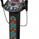 Starion KS829-B Bluetooth Karaoke Machine l Pedestal Design w/Light Show l 4 Built-in Speakers & 2 Tweeters l Two USB for Bluetooth / MP3 Record & Playback l Disco Ball Effect l Two Microphones