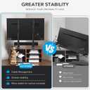 AX WABER Universal TV Stand, Table Top TV Stand Base Wobble-Free Replacement for Most 24 to 80 Inch LCD LED TVs, 7 Height Adjustable TV Legs Hold up to 150lbs, Max VESA 800x500mm, Black AX10TB02
