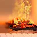 Fire Beauty Fireplace Log Grate,17''Firewood Log Burning Rack Holder,Fire place Log Grate Cast Iron,Heavy Duty Fire Grate,Wrought Iron Fire Place Grates,Fire Place Accessories,Firewood Stove Insert